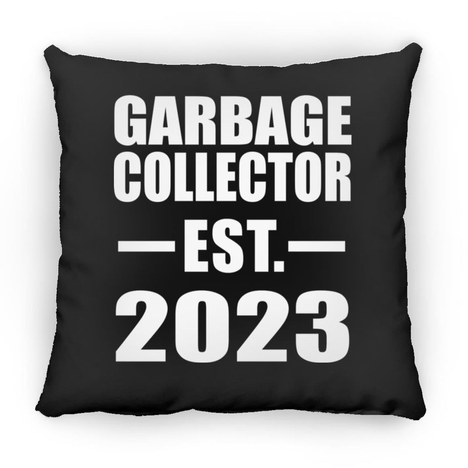 Garbage Collector Established EST. 2023 - Throw Pillow Black