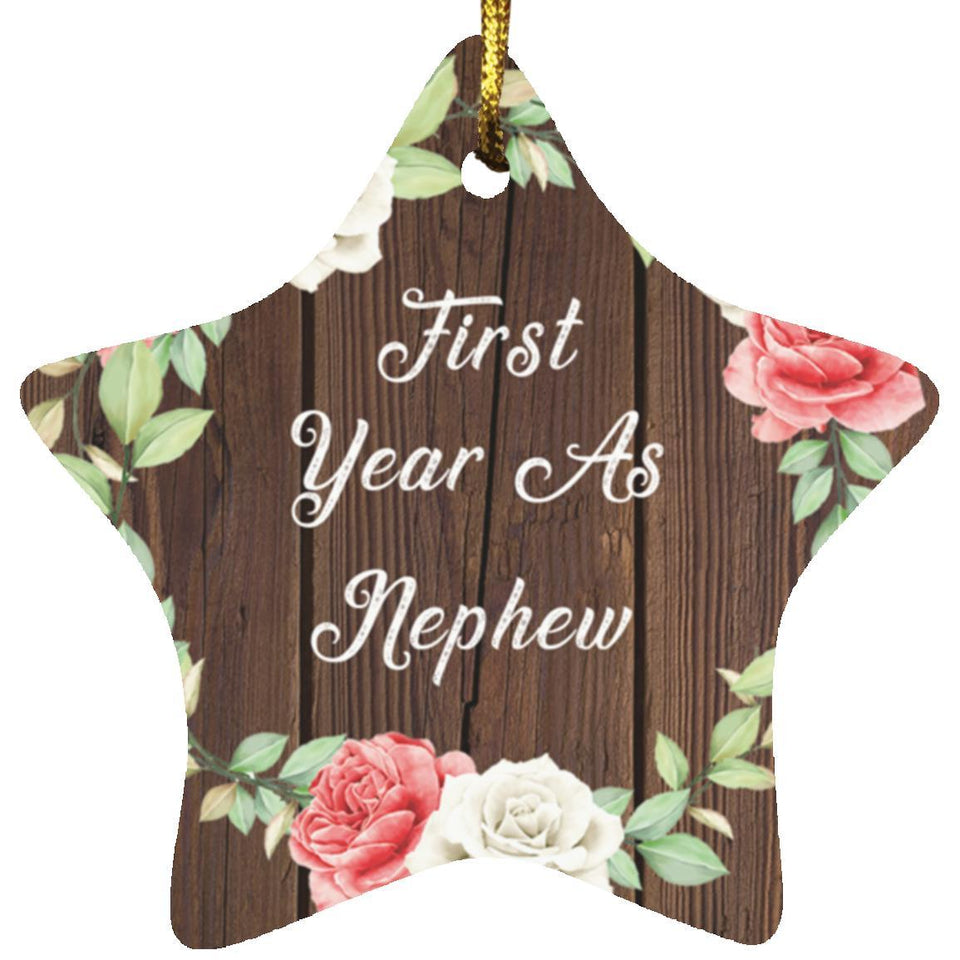 First Year As Nephew - Star Ornament A