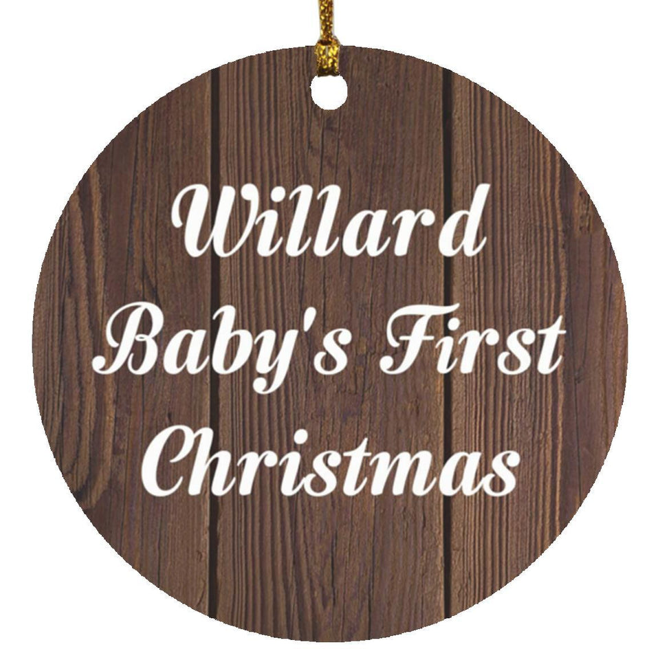 Willard Baby's First Christmas - Circle Ornament D