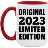 1st Birthday Original 2023 Limited Edition - 15oz Accent Mug Red