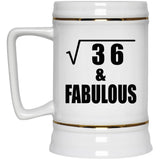 6th Birthday Square Root of 36 & Fabulous - Beer Stein