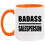 Badass Salesperson - 11oz Accent Mug Orange