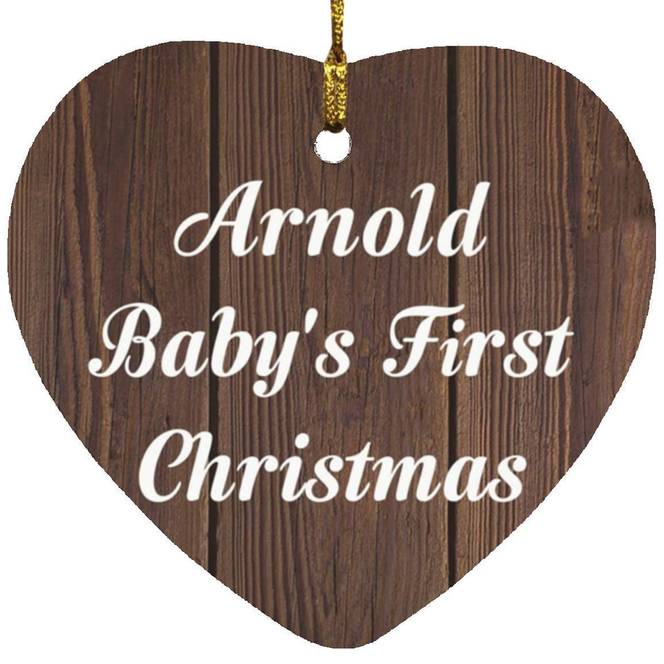 Arnold Baby's First Christmas - Heart Ornament D
