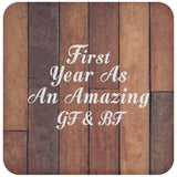 First Year As An Amazing Gf & Bf - Drink Coaster E
