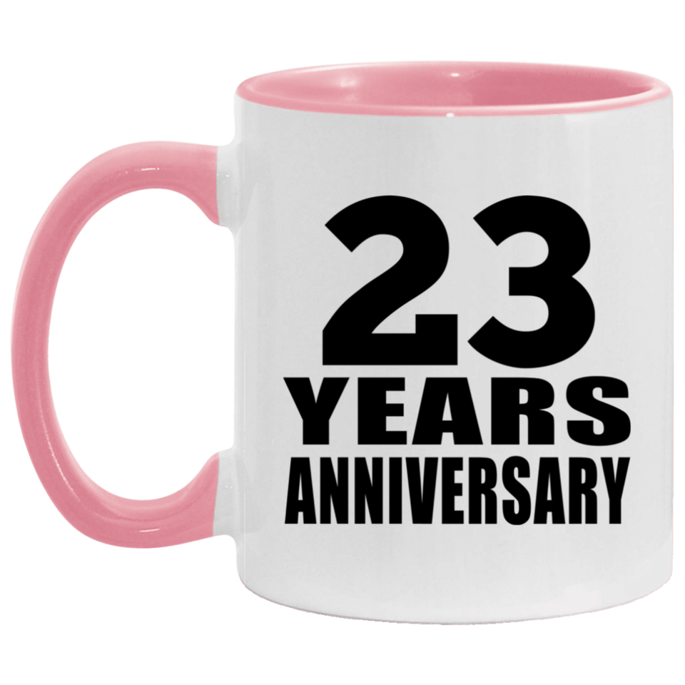 23rd Anniversary 23 Years - 11oz Accent Mug Pink