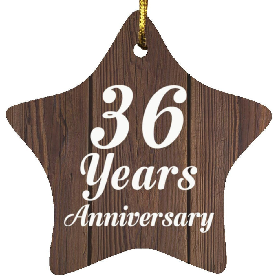 36th Anniversary 36 Years Anniversary - Star Ornament D