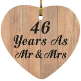 46 Years As Mr & Mrs - Heart Ornament C