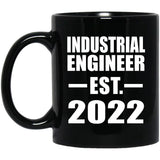 Industrial Engineer Established EST. 2022 - 11oz Coffee Mug Black