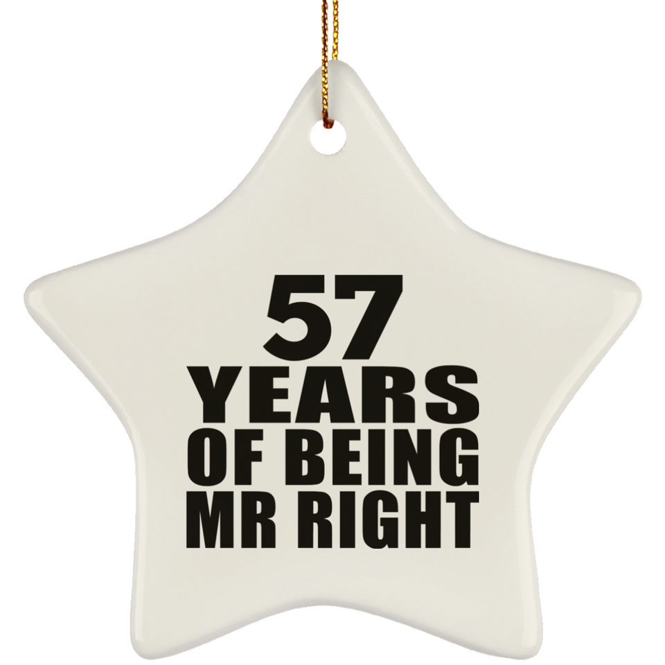 57th Anniversary 57 Years Of Being Mr Right - Star Ornament