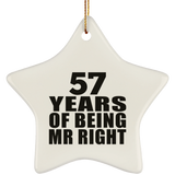 57th Anniversary 57 Years Of Being Mr Right - Star Ornament