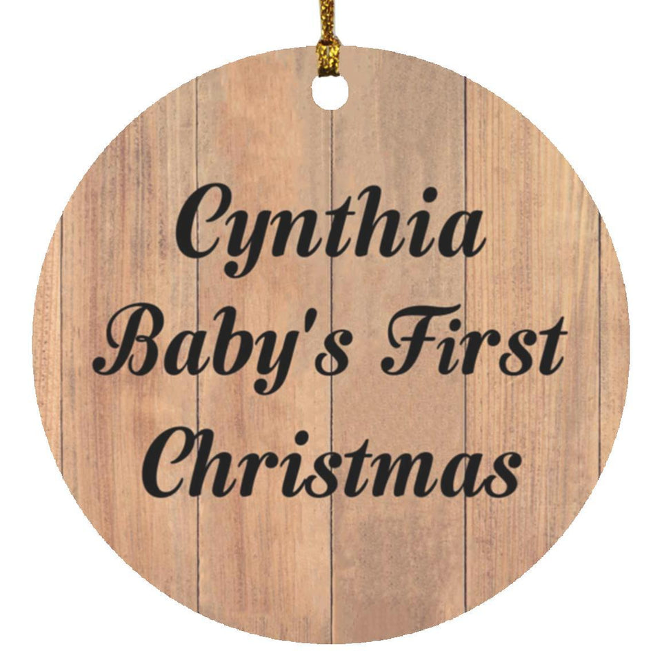 Cynthia Baby's First Christmas - Circle Ornament C