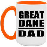 Great Dane Dad - 15oz Accent Mug Orange
