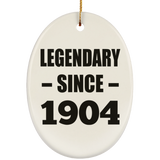 120th Birthday Legendary Since 1904 - Oval Ornament