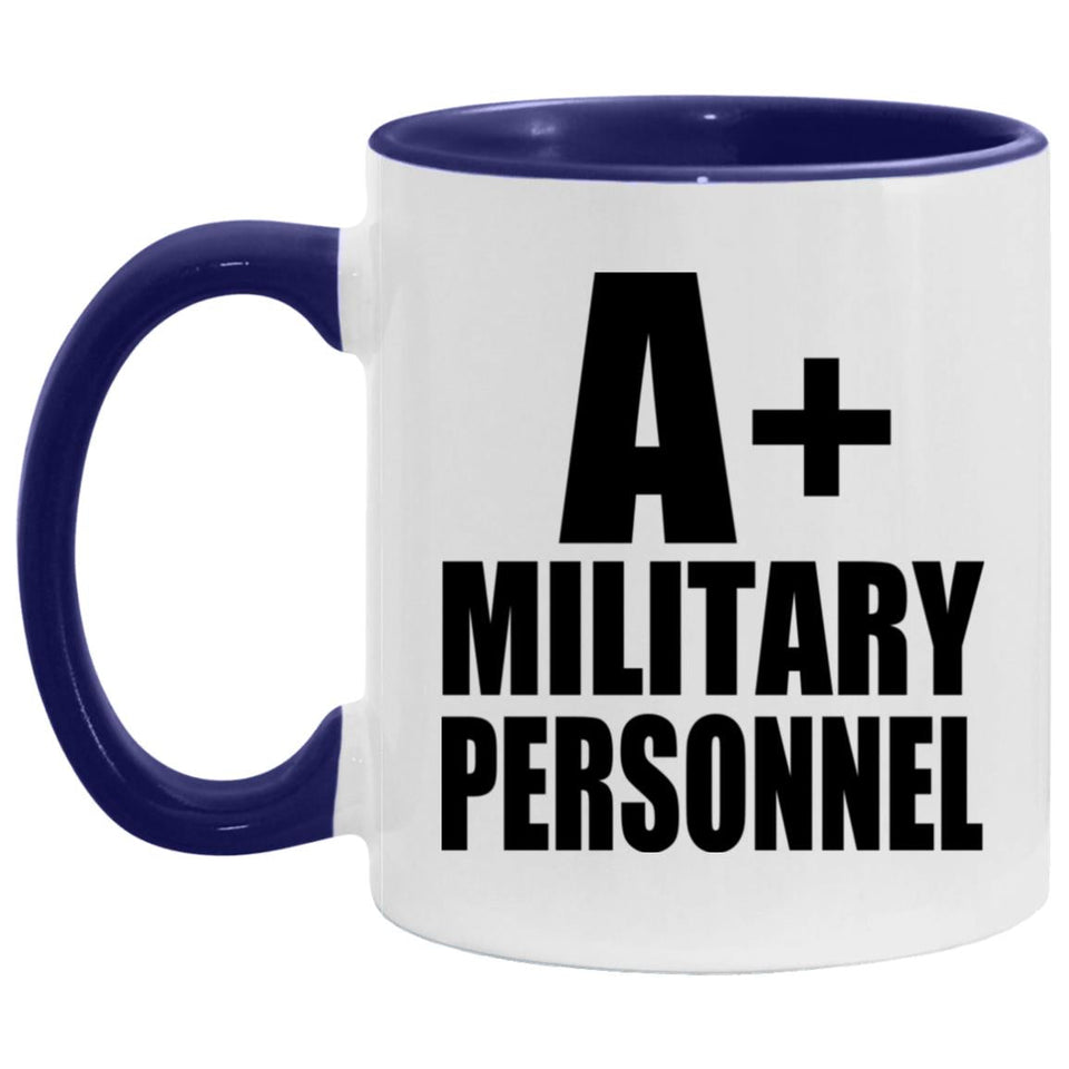 A+ Military Personnel - 11oz Accent Mug Purple