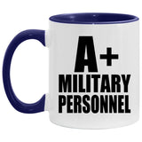 A+ Military Personnel - 11oz Accent Mug Purple