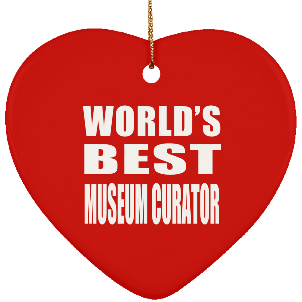 World's Best Museum Curator - Heart Ornament