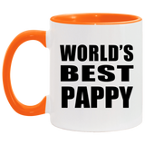 World's Best Pappy - 11oz Accent Mug Orange