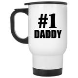 Number One #1 Daddy - White Travel Mug