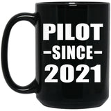 Pilot Since 2021 - 15oz Coffee Mug Black