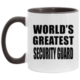 World's Greatest Security Guard - 11oz Accent Mug Black