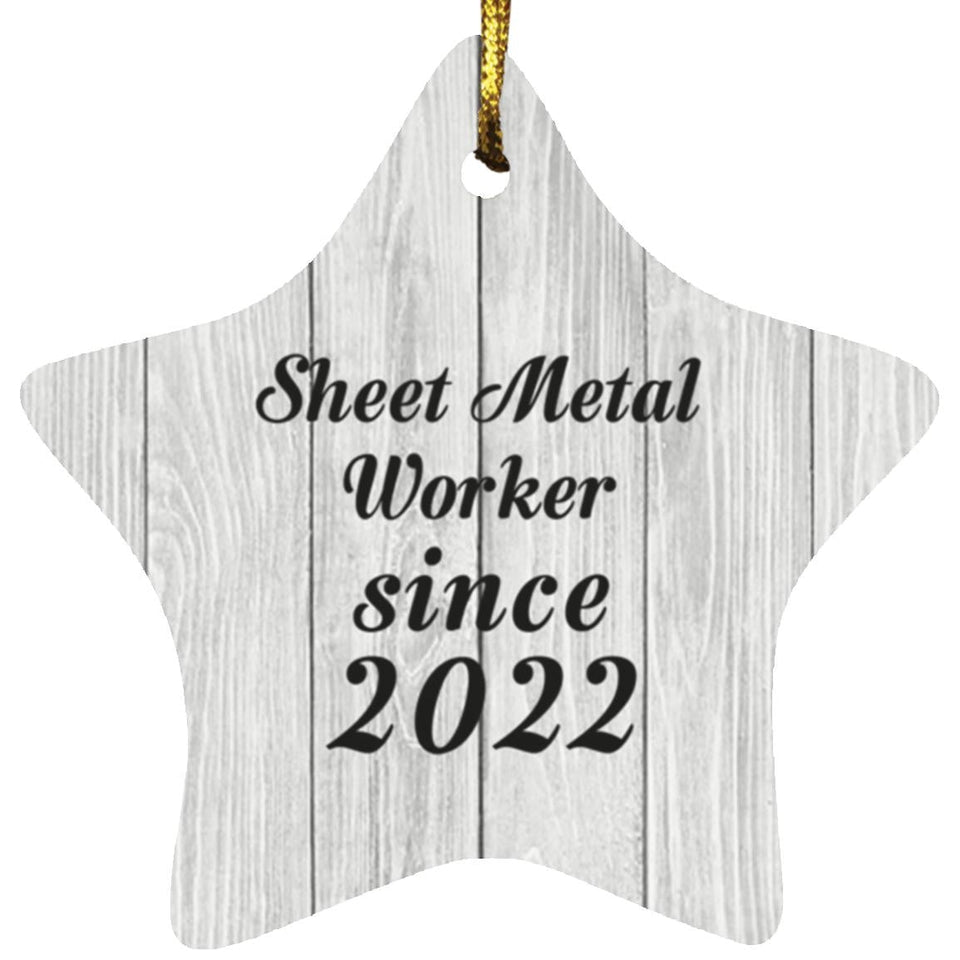 Sheet Metal Worker Since 2022 - Star Ornament F