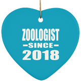 Zoologist Since 2018 - Heart Ornament