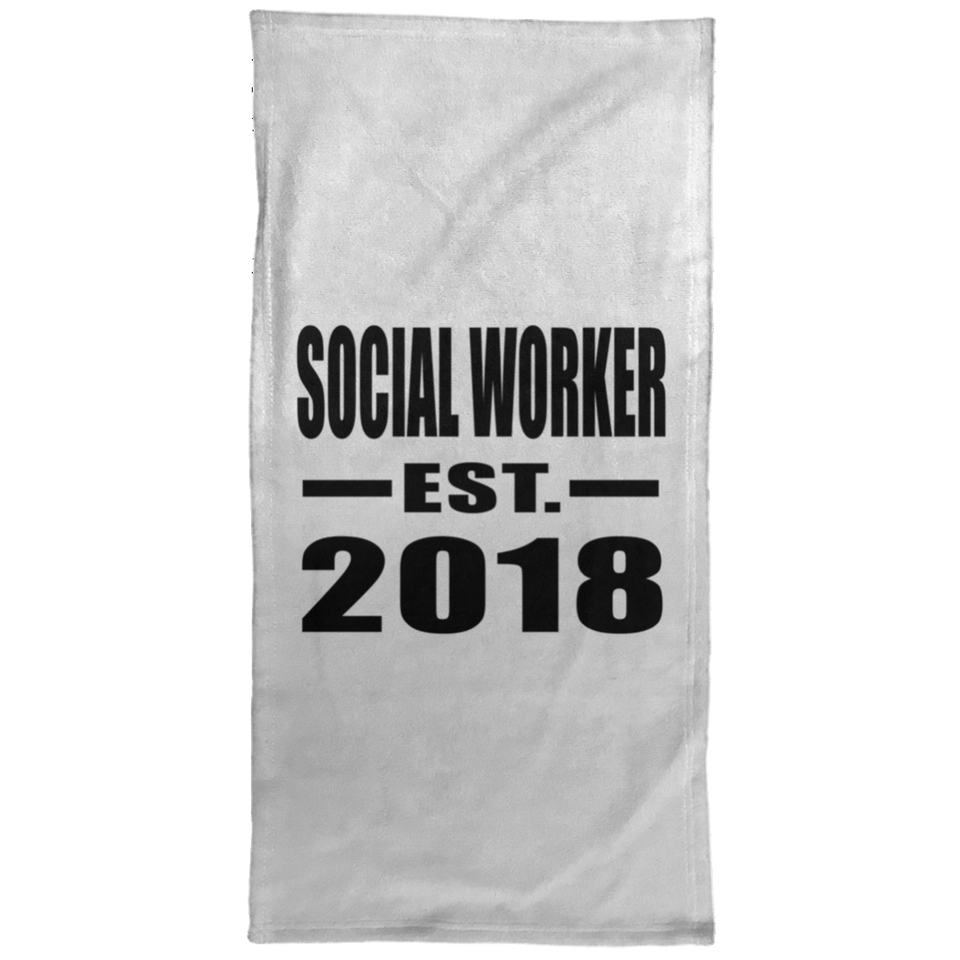 Social Worker Established EST. 2018 - Hand Towel