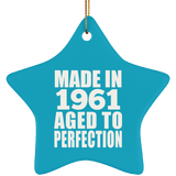 63rd Birthday Made In 1961 Aged to Perfection - Star Ornament