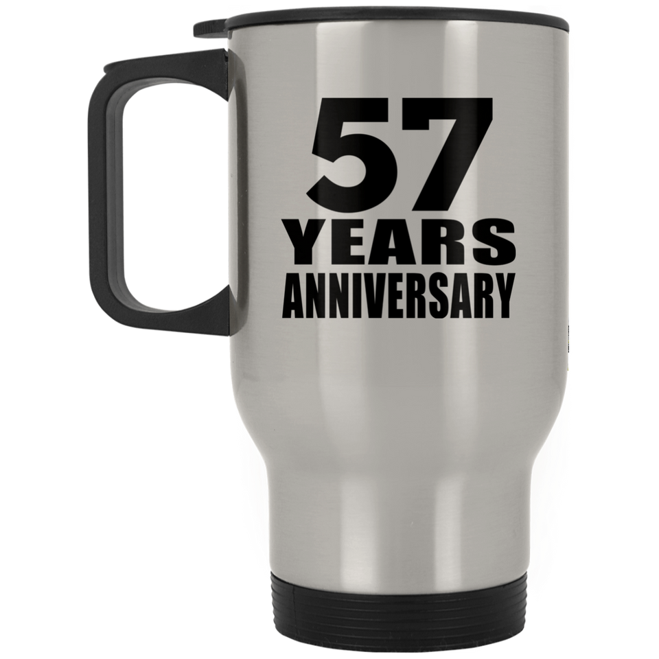 57th Anniversary 57 Years - Silver Travel Mug