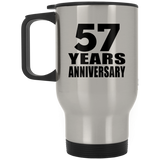 57th Anniversary 57 Years - Silver Travel Mug