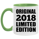 6th Birthday Original 2018 Limited Edition - 11oz Accent Mug Green