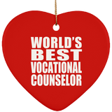 World's Best Vocational Counselor - Heart Ornament