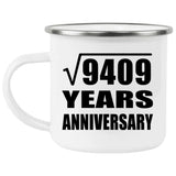 97th Anniversary Square Root of 9409 Years Anniversary - 12oz Camping Mug