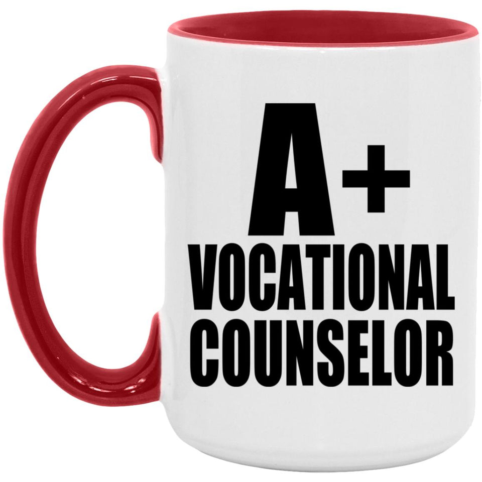 A+ Vocational Counselor - 15oz Accent Mug Red