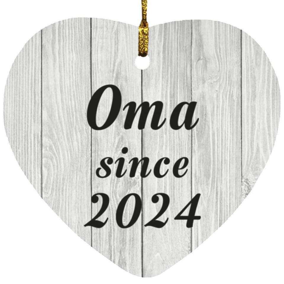 Oma Since 2024 - Heart Ornament F