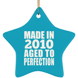 14th Birthday Made In 2010 Aged to Perfection - Star Ornament