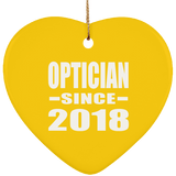 Optician Since 2018 - Heart Ornament