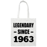 61st Birthday Legendary Since 1963 - Tote Bag White