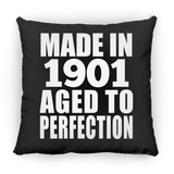 123rd Birthday Made In 1901 Aged To Perfection - Throw Pillow Black