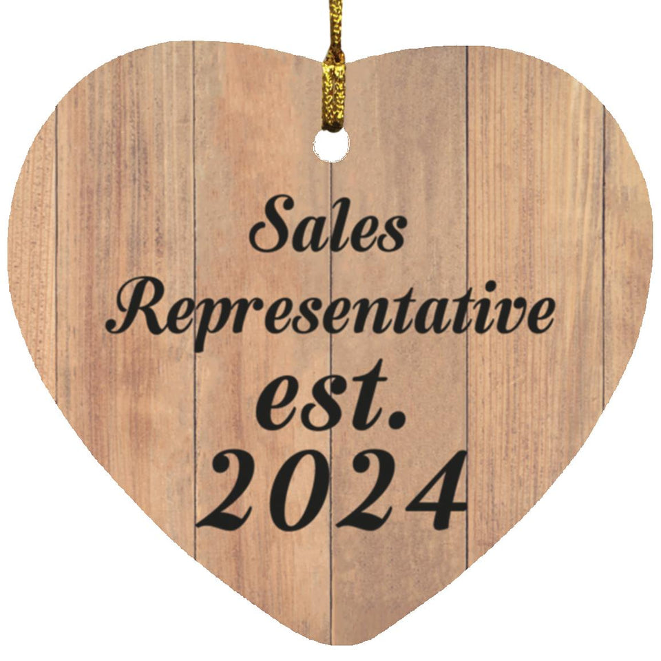 Sales Representative Established Est. 2024 - Heart Ornament C