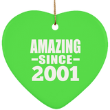 23rd Birthday Amazing Since 2001 - Heart Ornament