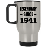 83rd Birthday Legendary Since 1941 - Silver Travel Mug