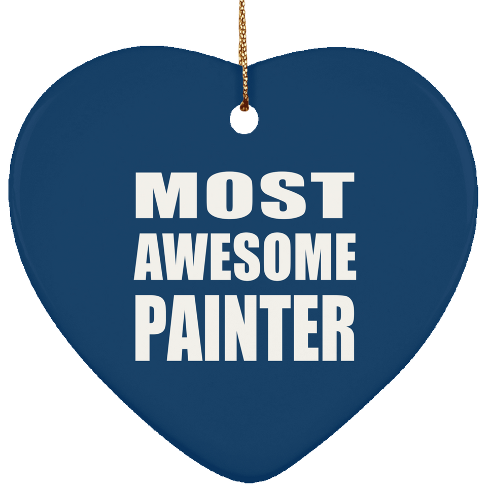 Most Awesome Painter - Heart Ornament