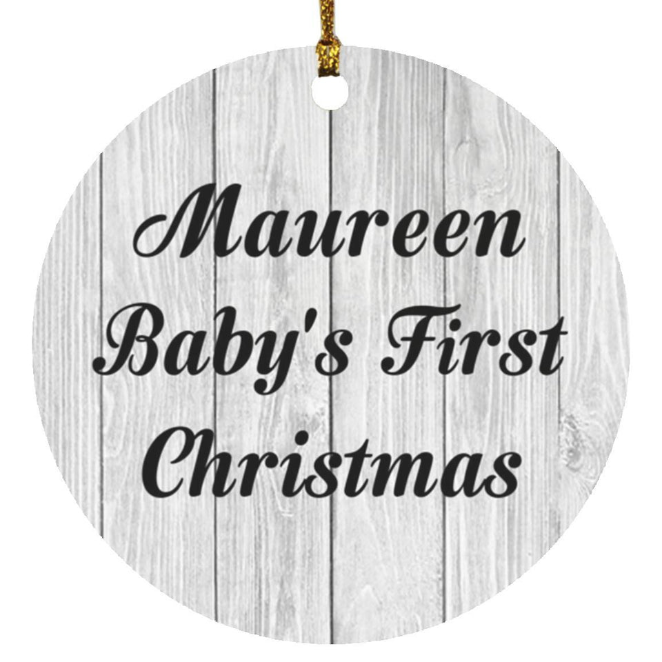 Maureen Baby's First Christmas - Circle Ornament F