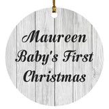 Maureen Baby's First Christmas - Circle Ornament F