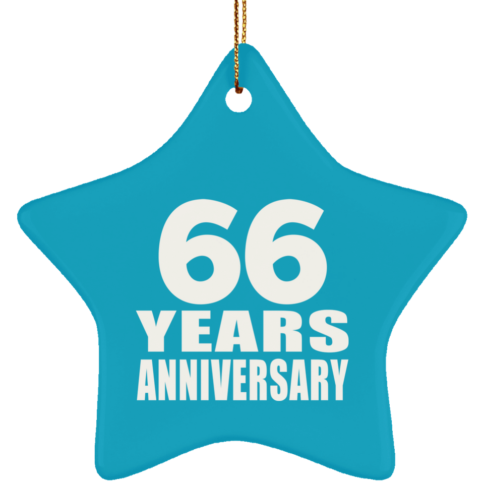 66th Anniversary 66 Years - Star Ornament