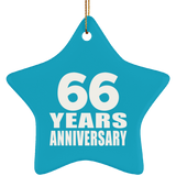 66th Anniversary 66 Years - Star Ornament