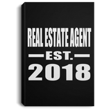 Real Estate Agent Established EST. 2018 - Canvas Portrait