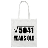71st Birthday Square Root of 5041 Years Old - Tote Bag White