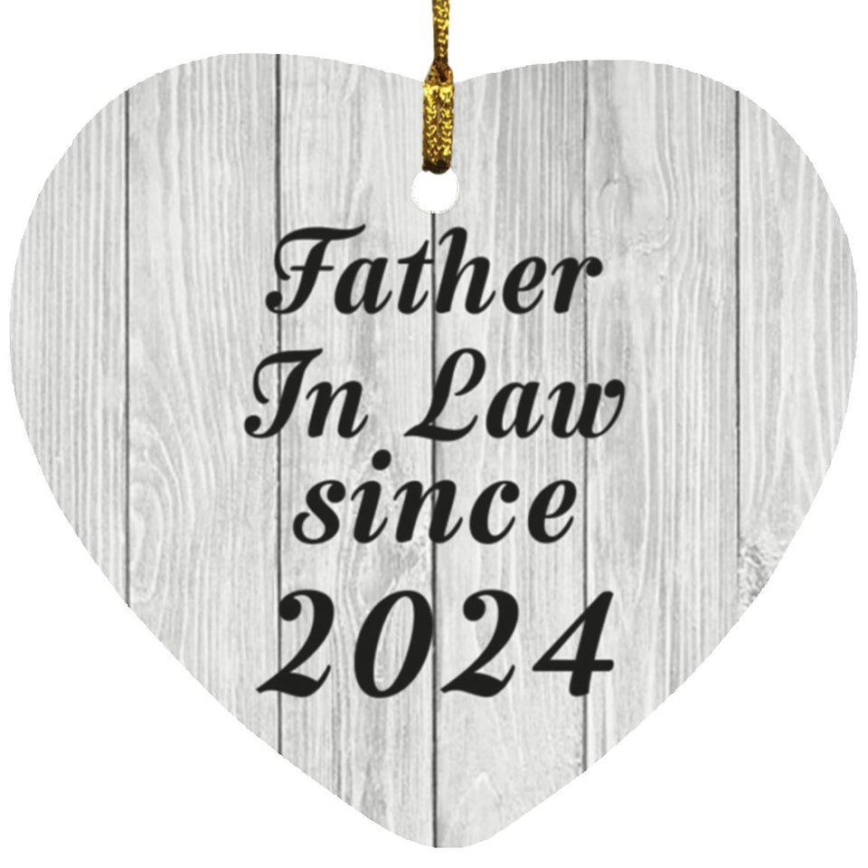 Father In Law Since 2024 - Heart Ornament F